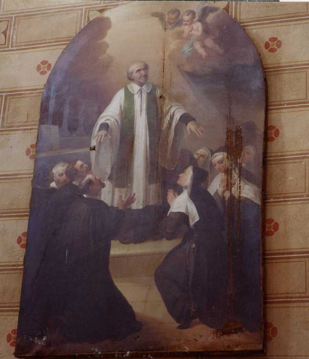 San Vincenzo de Paoli benedice l'ordine (dipinto) di Marghinotti Giovanni (sec. XIX)