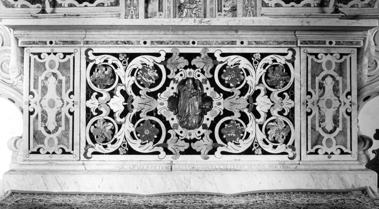 San Nicola di Bari (paliotto - a pannello piano) - bottega ligure (sec. XVIII)