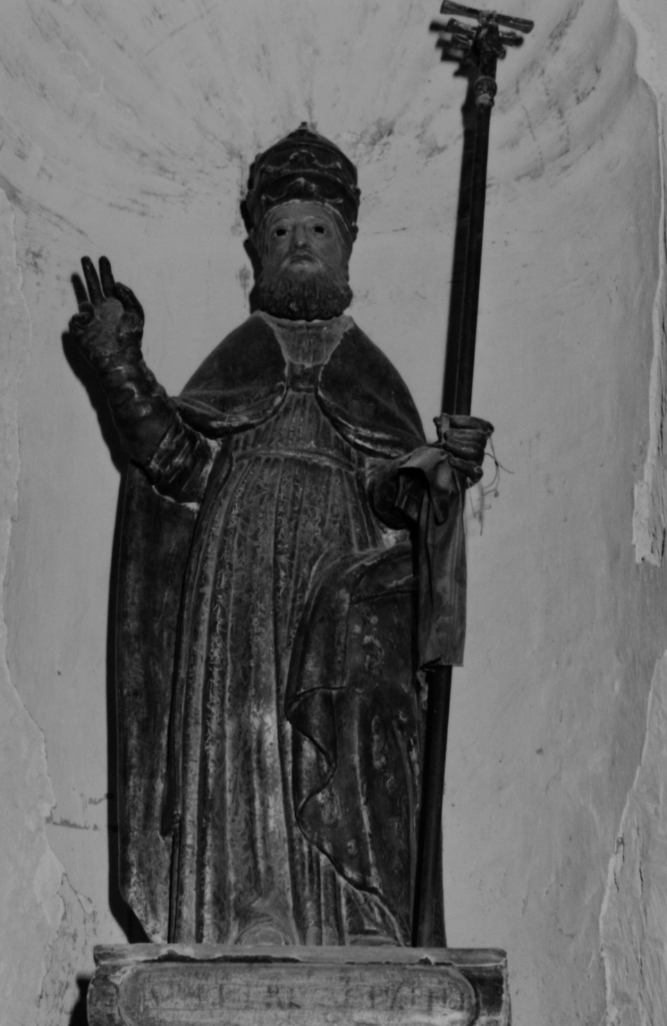 San Pietro come primo vescovo di Roma (statua) - bottega sarda (prima metà sec. XVII)