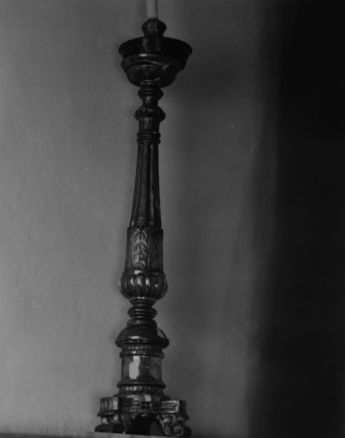 candeliere d'altare, serie - bottega sarda (seconda metà sec. XVIII)