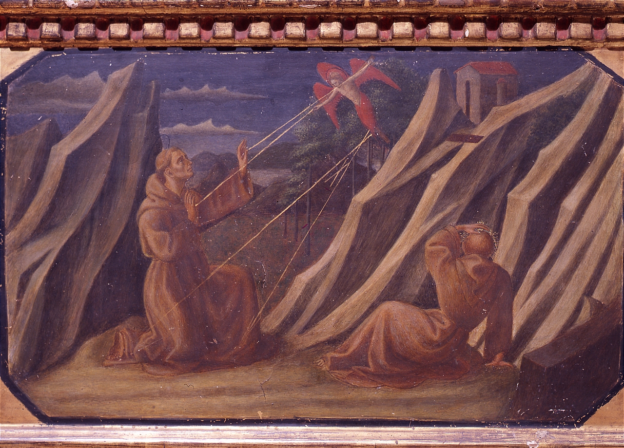 San Francesco d'Assisi riceve le stimmate (scomparto di predella) di Francesco di Stefano detto Pesellino - ambito fiorentino (secc. XIX/ XX)