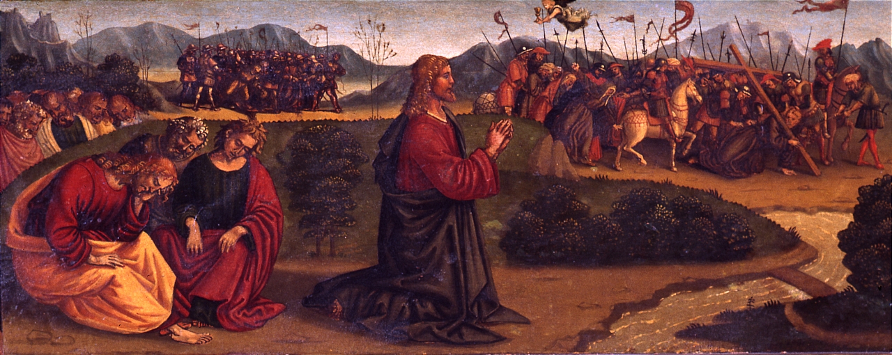 orazione di Cristo nell'orto di Gethsemani (scomparto di predella) di Signorelli Luca (sec. XVI)