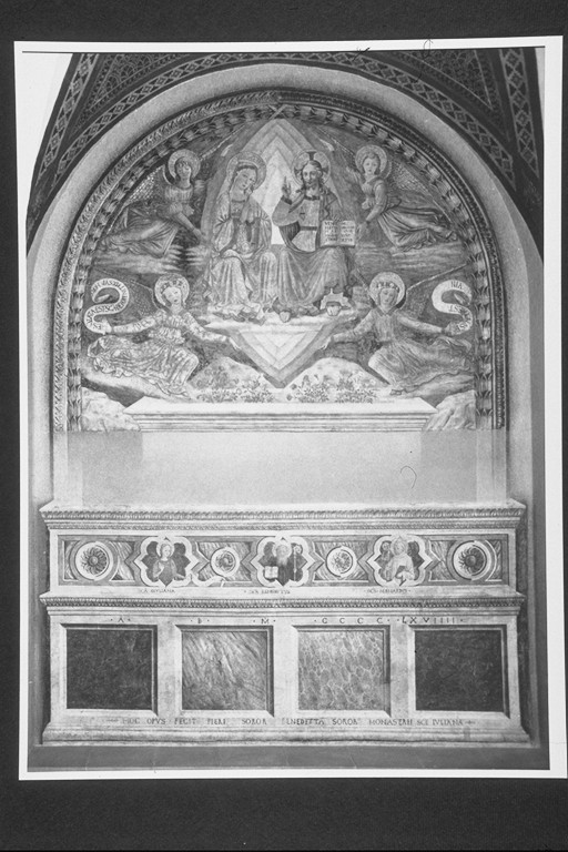 assunzione della Madonna (dipinto, complesso decorativo) di Caporali Bartolomeo (attribuito) (seconda metà sec. XV)