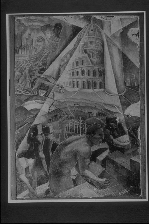 La fondazione di Roma (dipinto, opera isolata) di Dottori Gerardo (prima metà sec. XX)