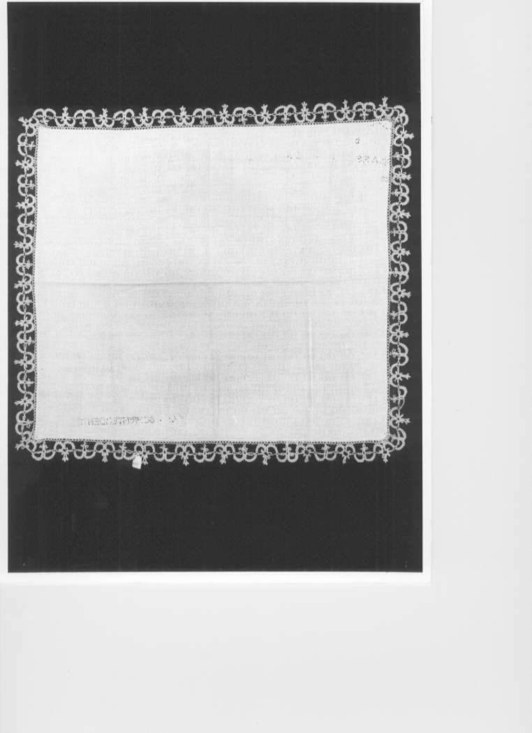 tovaglietta, opera isolata - produzione italiana (sec. XIX)