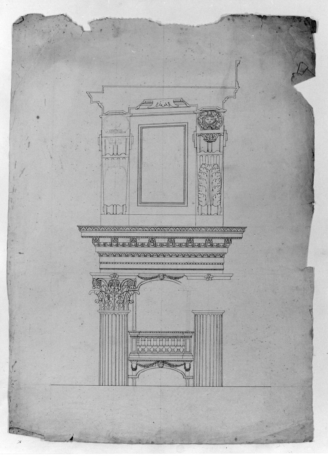 finestra (disegno) - ambito Italia settentrionale (prima metà sec. XIX)