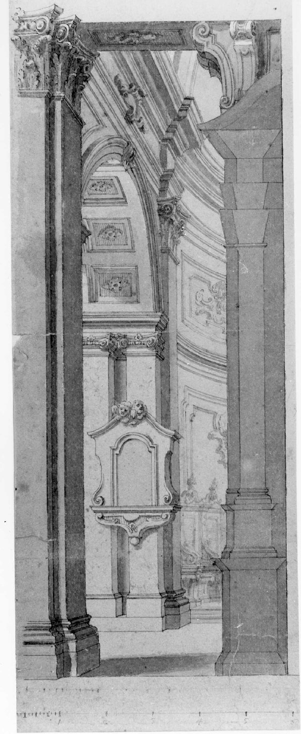 transetto (disegno) - ambito Italia settentrionale (prima metà sec. XVIII)