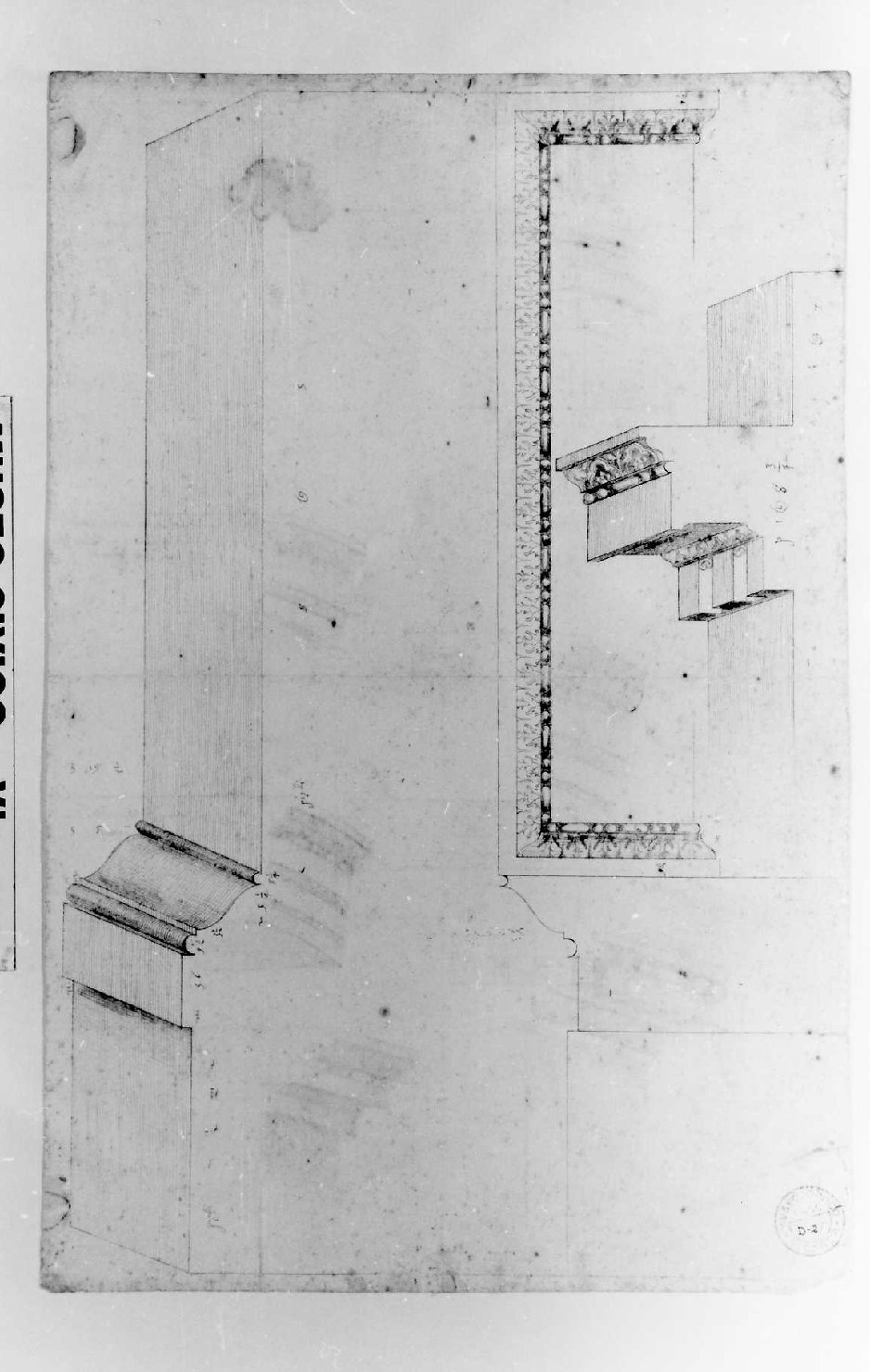 elementi architettonici (disegno) di Palladio Andrea (sec. XVI)