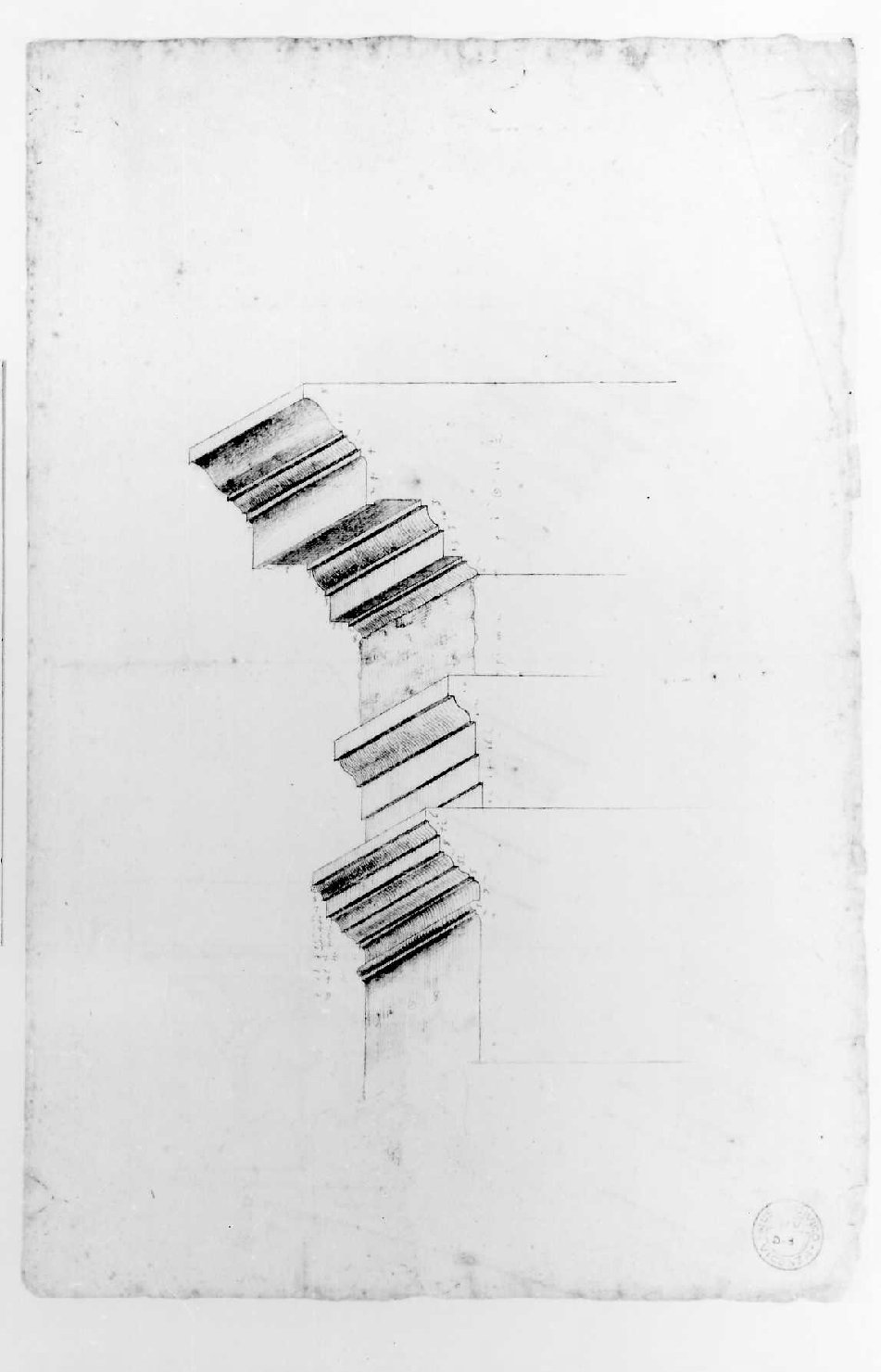 elementi architettonici (disegno) di Palladio Andrea (sec. XVI)