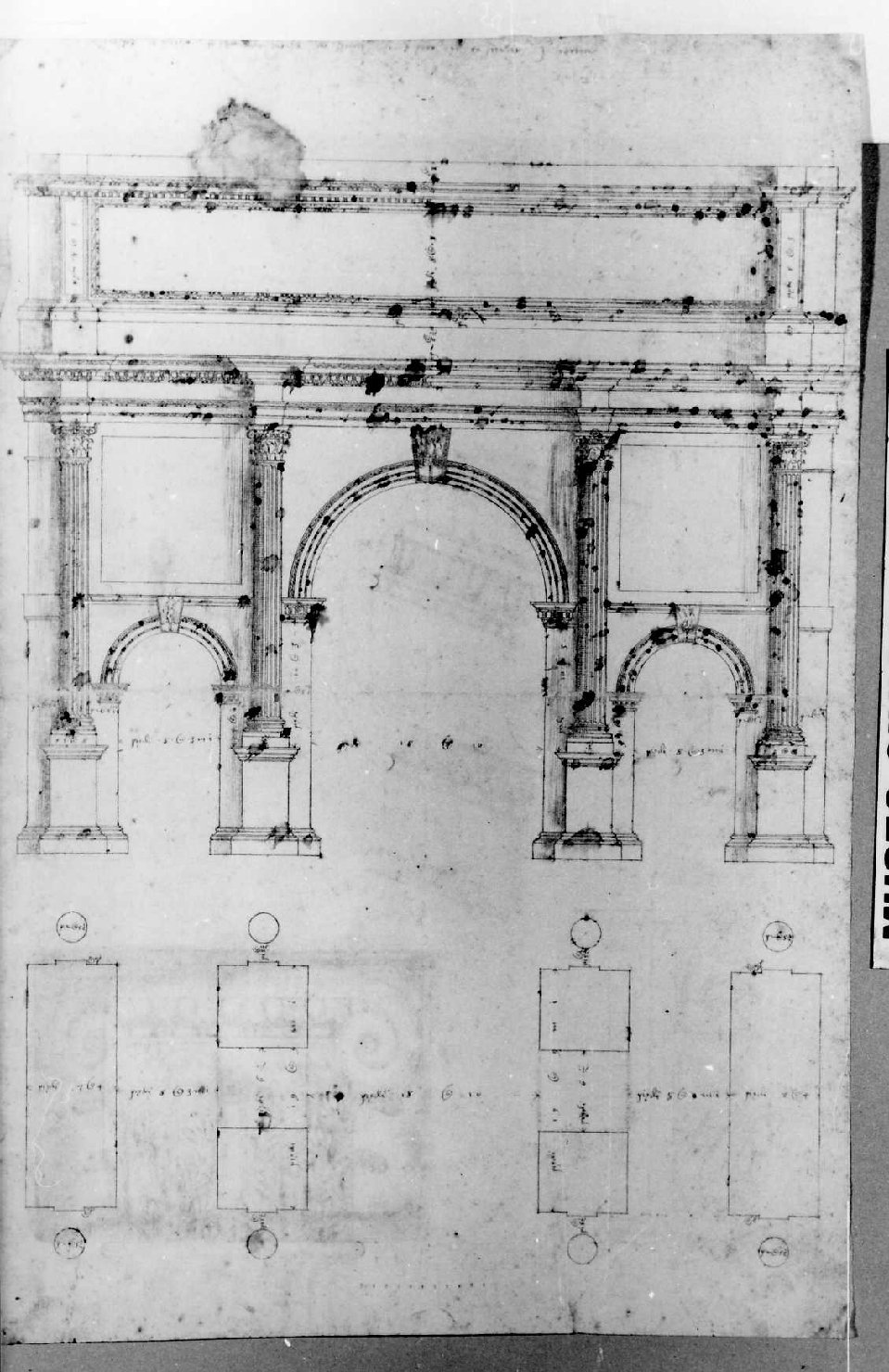 arco trionfale (disegno) di Palladio Andrea (sec. XVI)