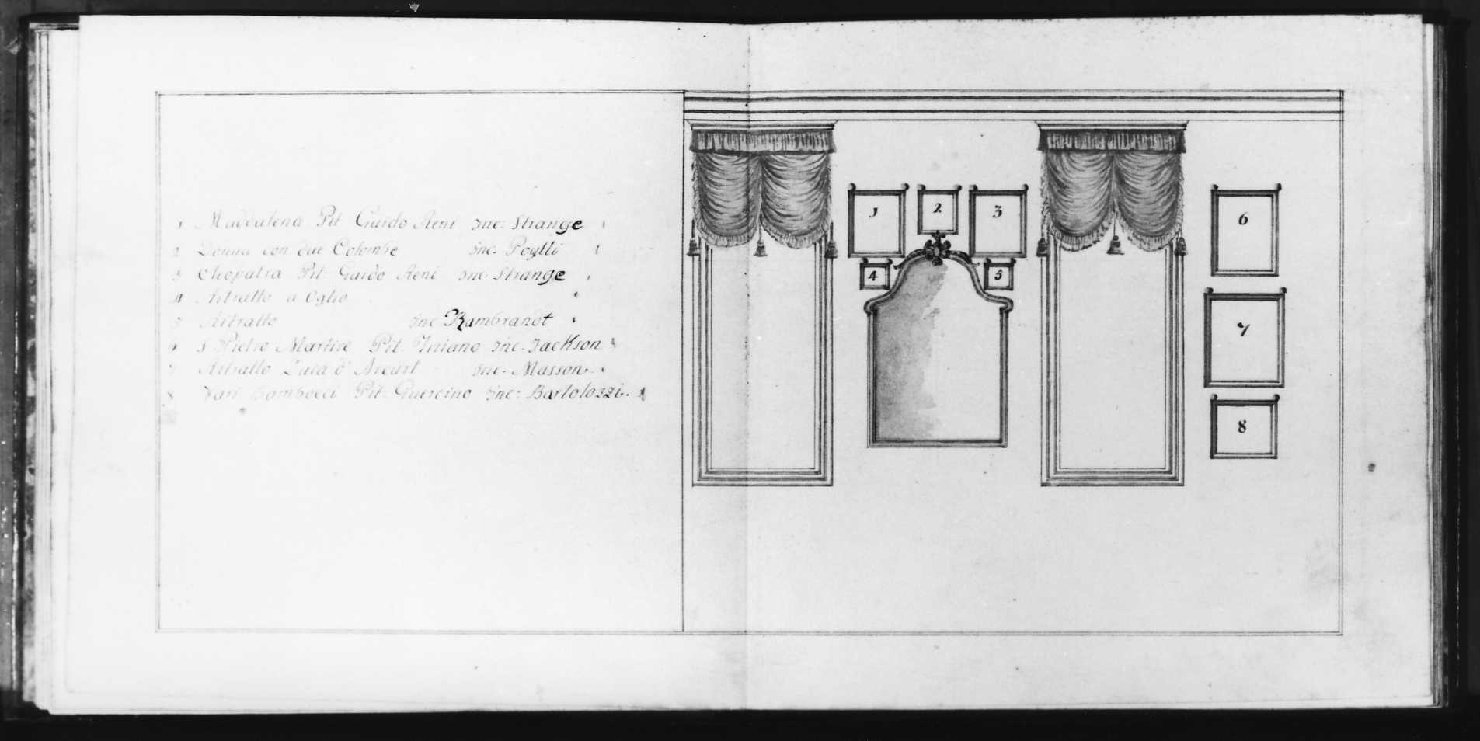 interno (disegno, serie) di Brunello Vincenzo (secc. XVIII/ XIX)