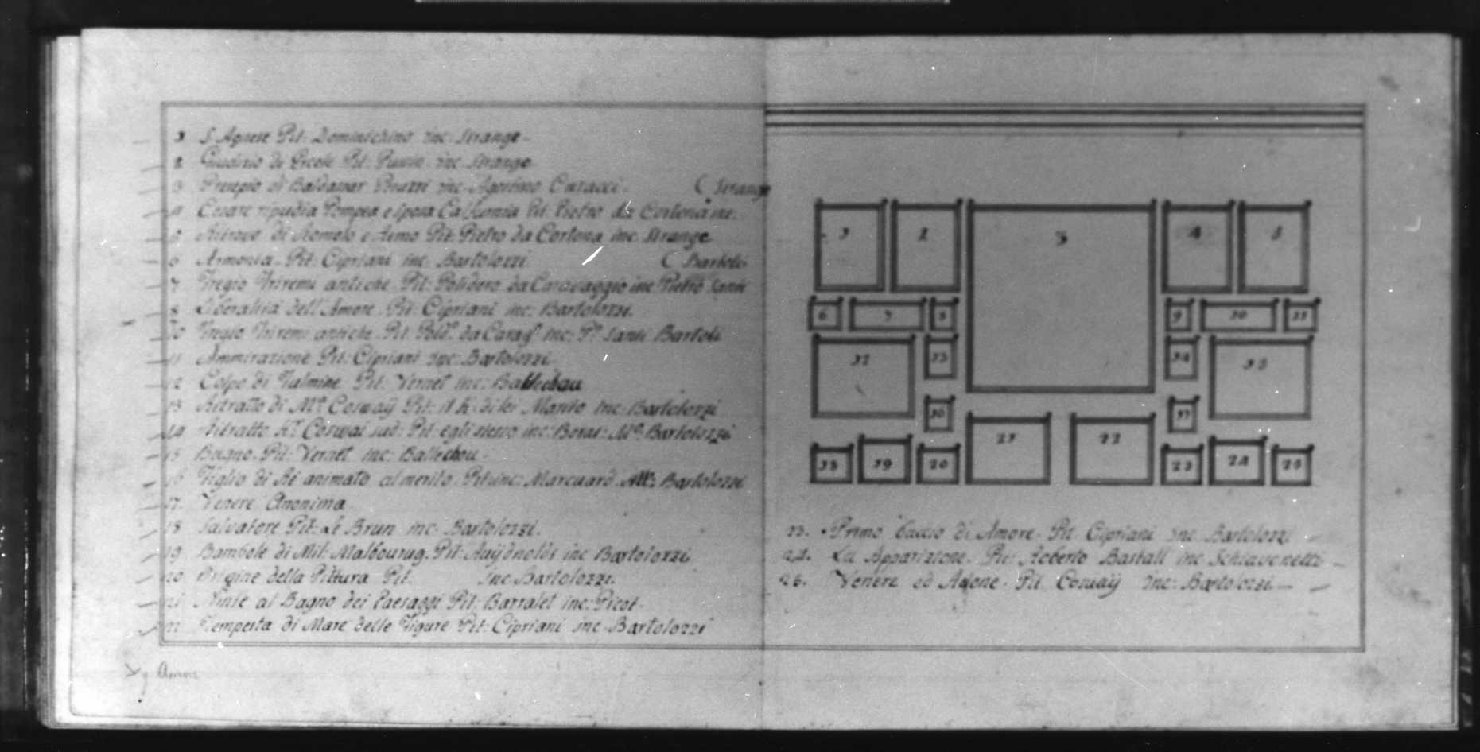 interno (disegno, serie) di Brunello Vincenzo (secc. XVIII/ XIX)