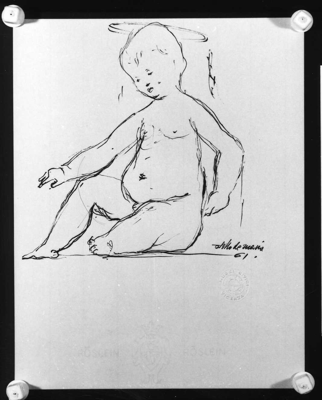 Gesù Bambino (disegno, serie) di De Maria Otello (sec. XX)