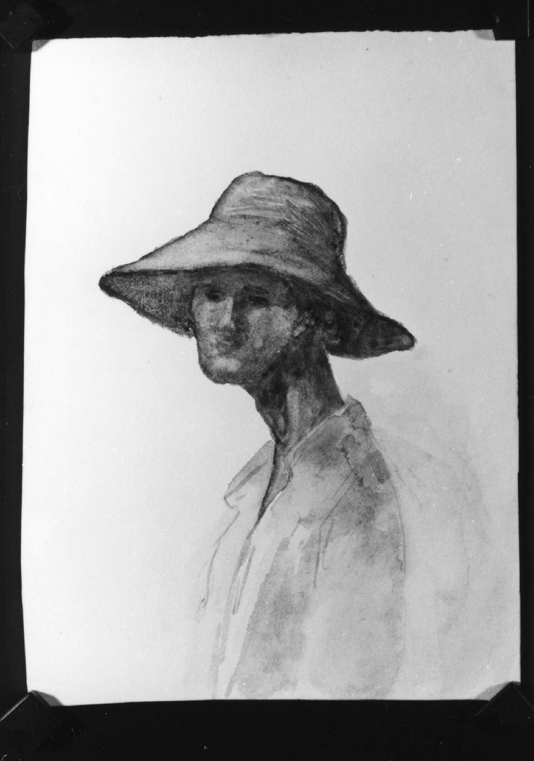 busto ritratto d'uomo (disegno, serie) di Albieri Gino (sec. XX)