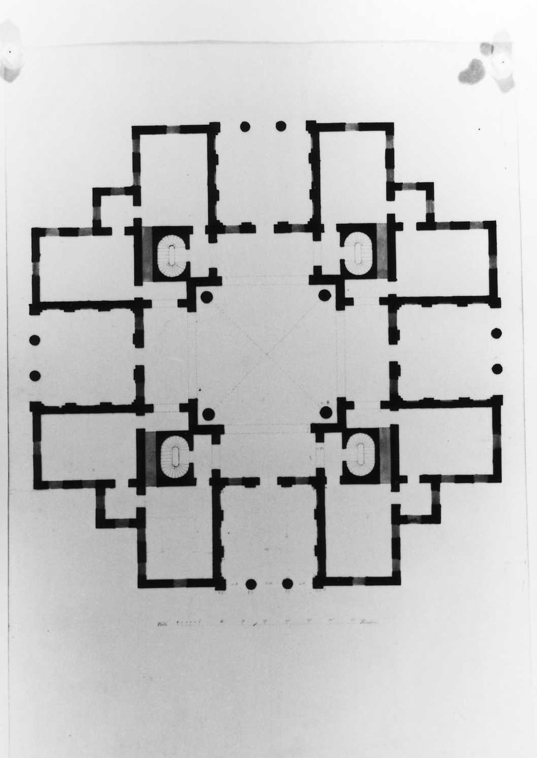 villa Zilio-Grandi ad Arcugnano (VI) (disegno, serie) di Riva Giuseppe (sec. XIX)