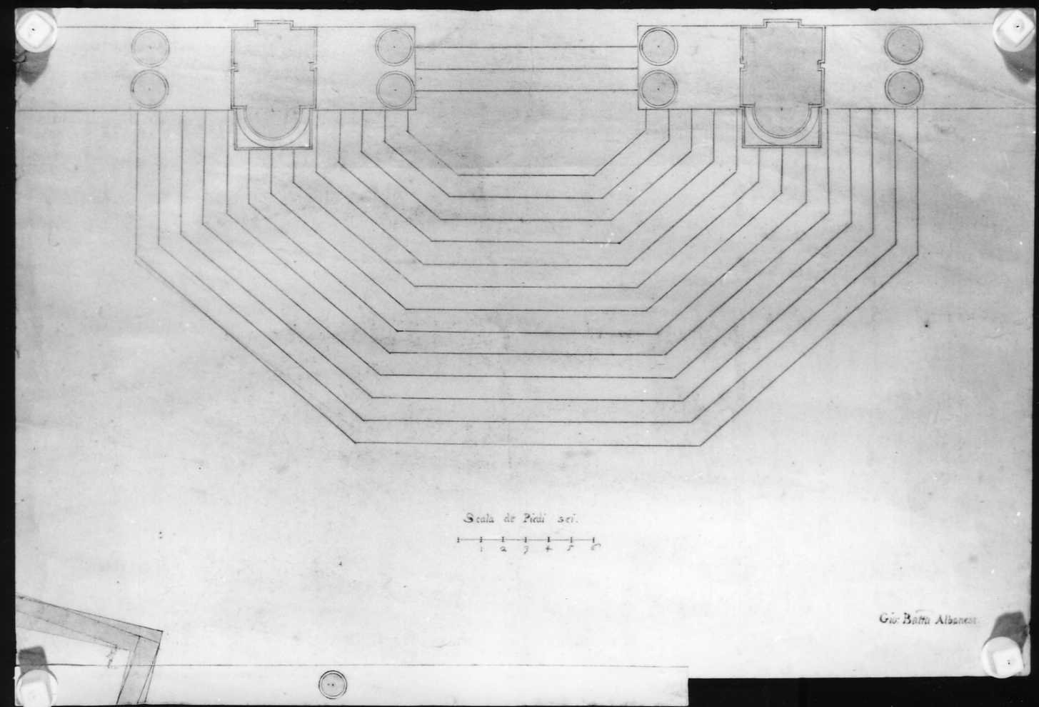 scala (disegno) di Albanese Giovanni Battista (sec. XVII)