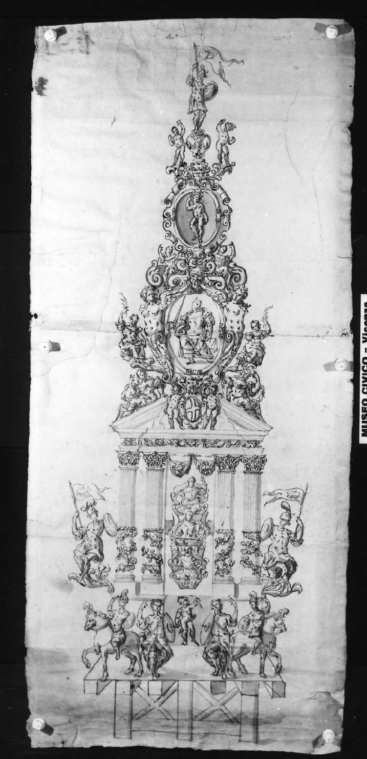 la "Rua", apparato processionale (disegno) di Albanese Giovanni Battista (attribuito) (sec. XVII)