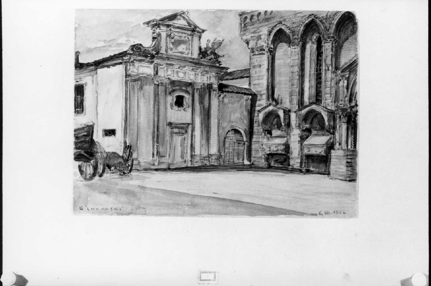 veduta di Vicenza (disegno) di Lukomsky Giorgio (sec. XX)