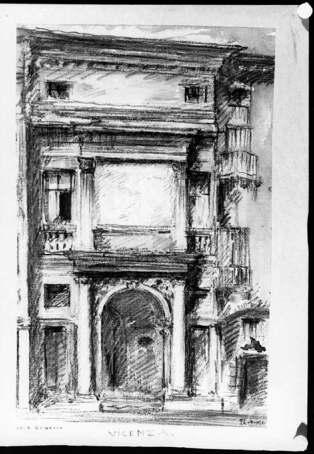 veduta di Vicenza (disegno) di Lukomsky Giorgio (sec. XX)