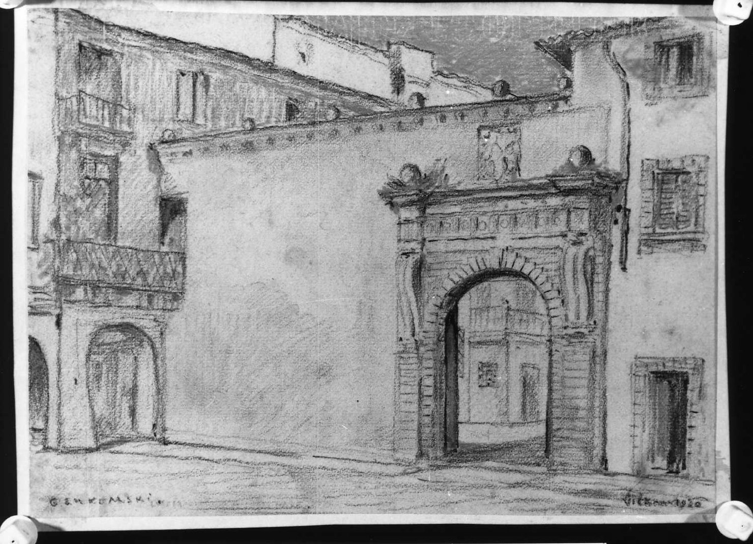 veduta di Vicenza (disegno) di Lukomsky Giorgio (sec. XX)