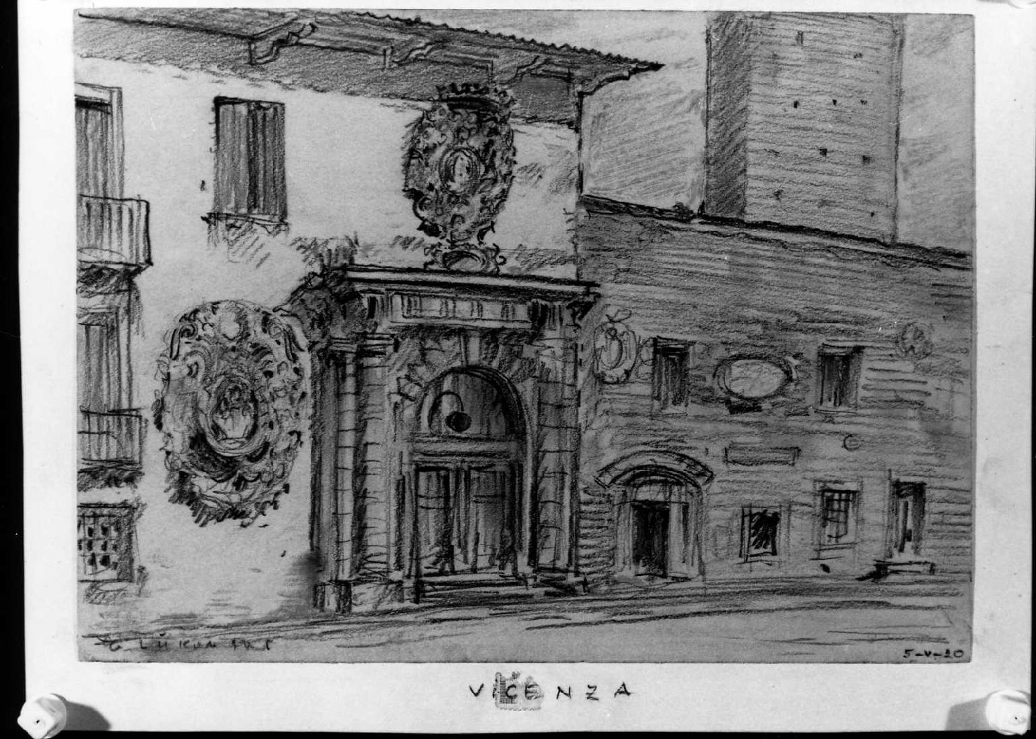 veduta di Vicenza (disegno) di Lukomsky Giorgio (sec. XX)