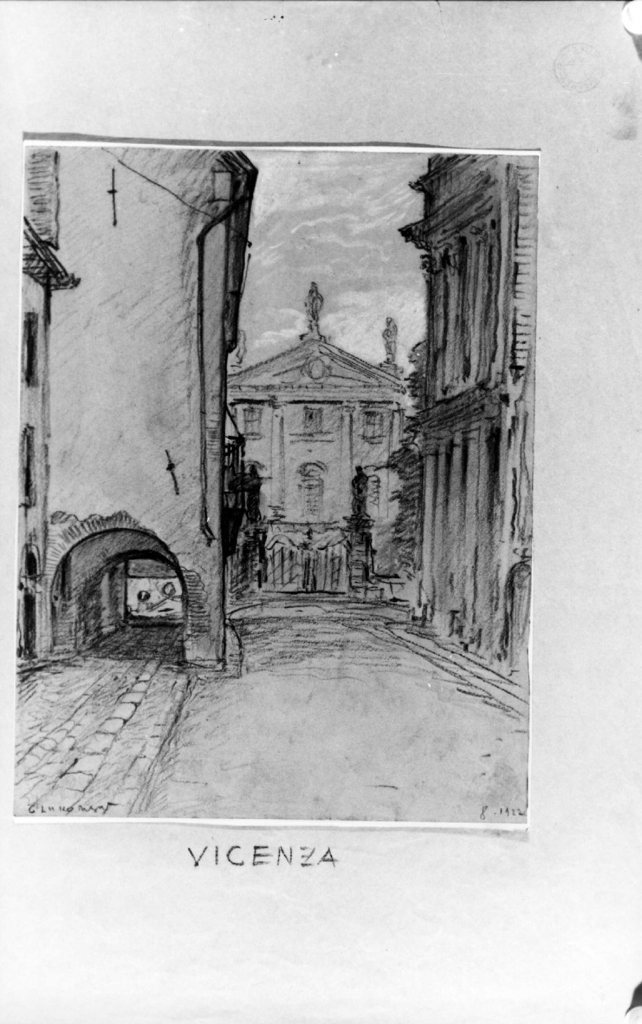 veduta di Vicenza (disegno) di Lukomsky Giorgio (sec. XX)