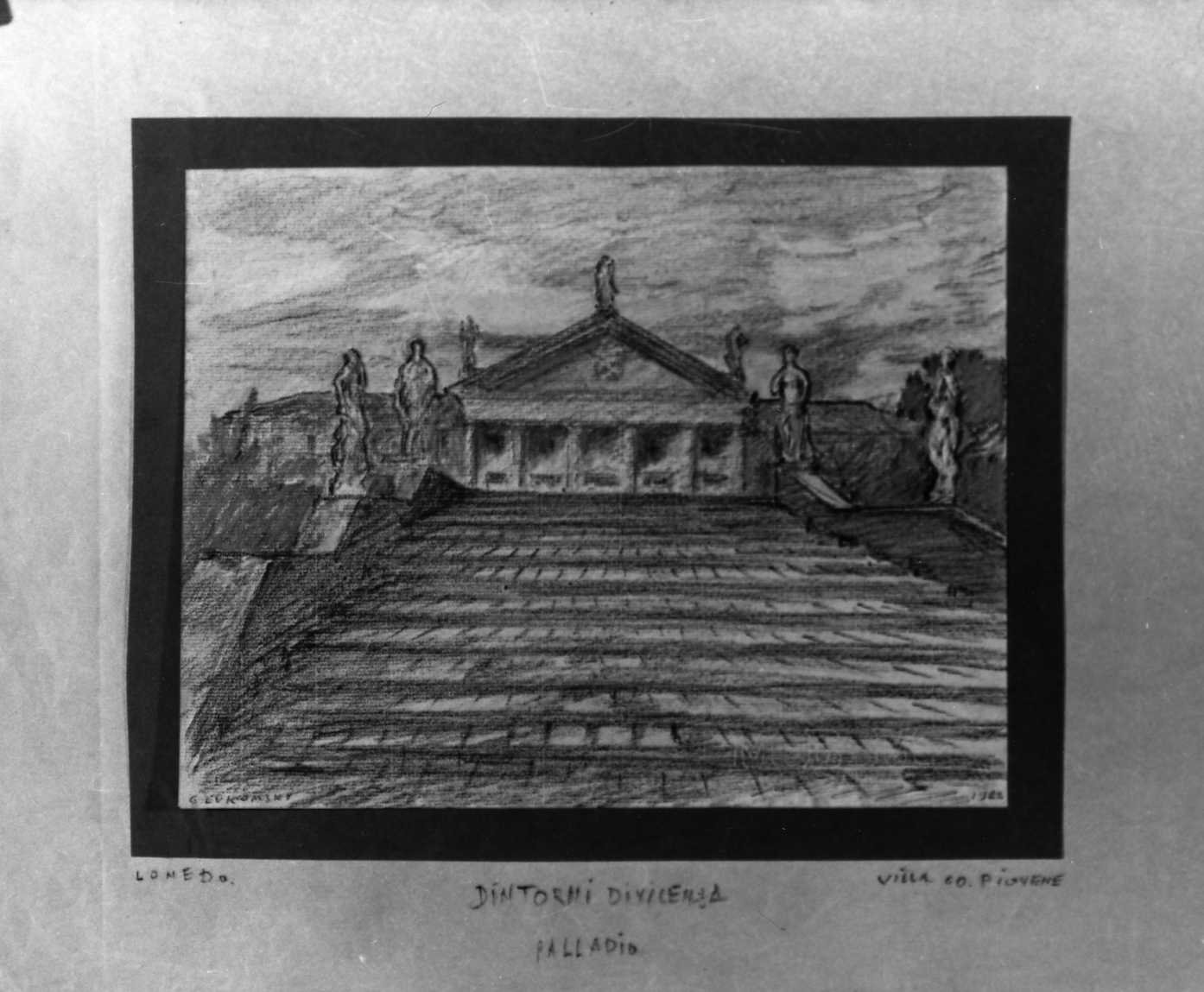 villa Piovene a Lonedo (VI) (disegno) di Lukomsky Giorgio (sec. XX)