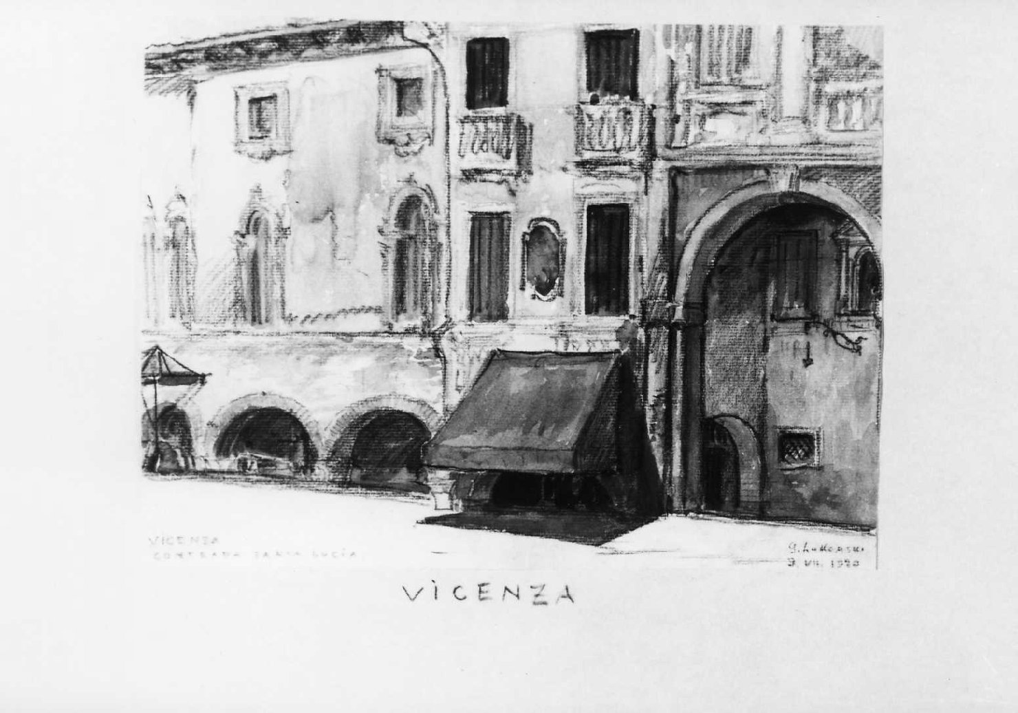 veduta di Vicenza (disegno) di Lukomsky Giorgio (sec. XX)