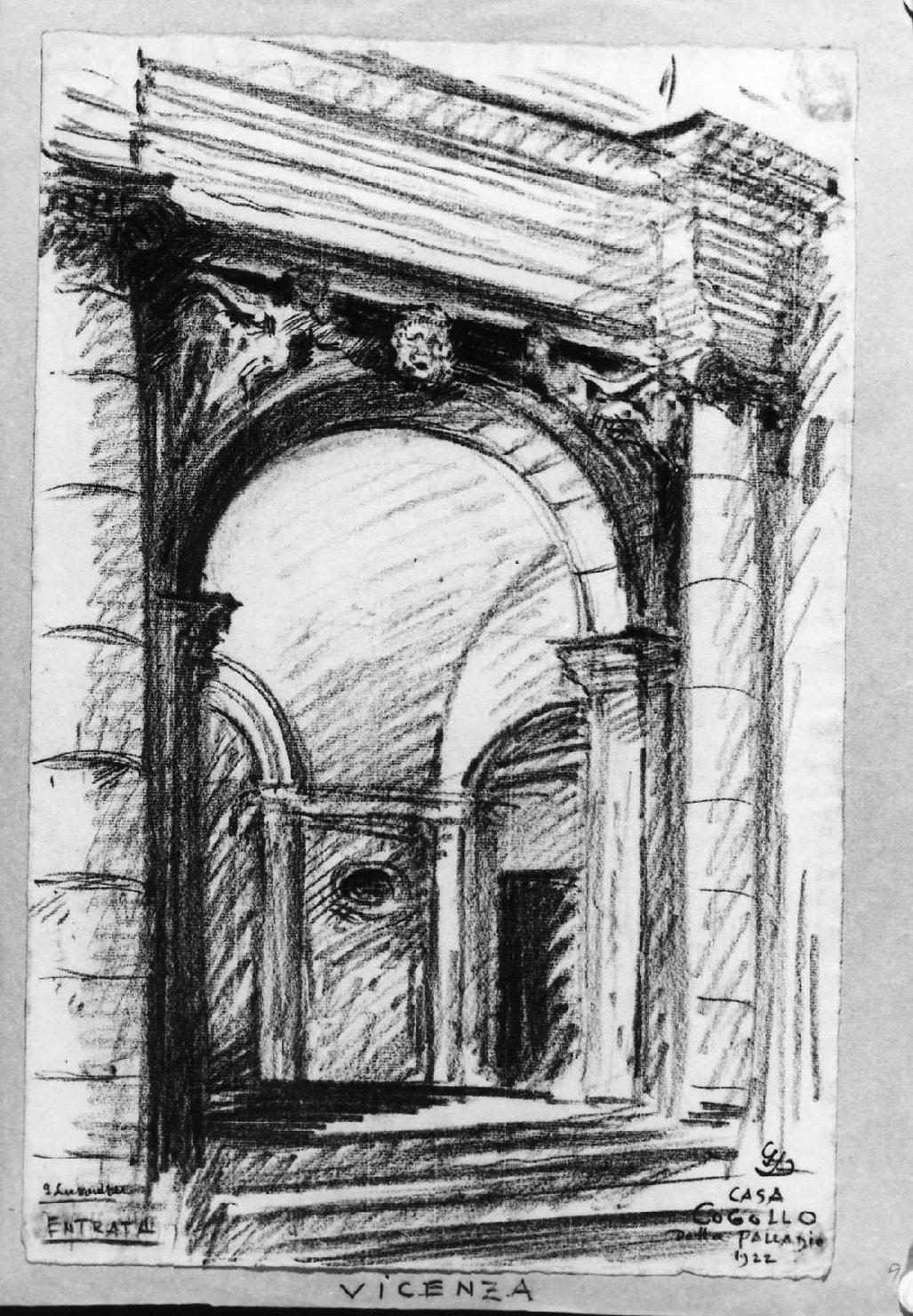 veduta di Vicenza (disegno) di Lukomsky Giorgio (sec. XX)