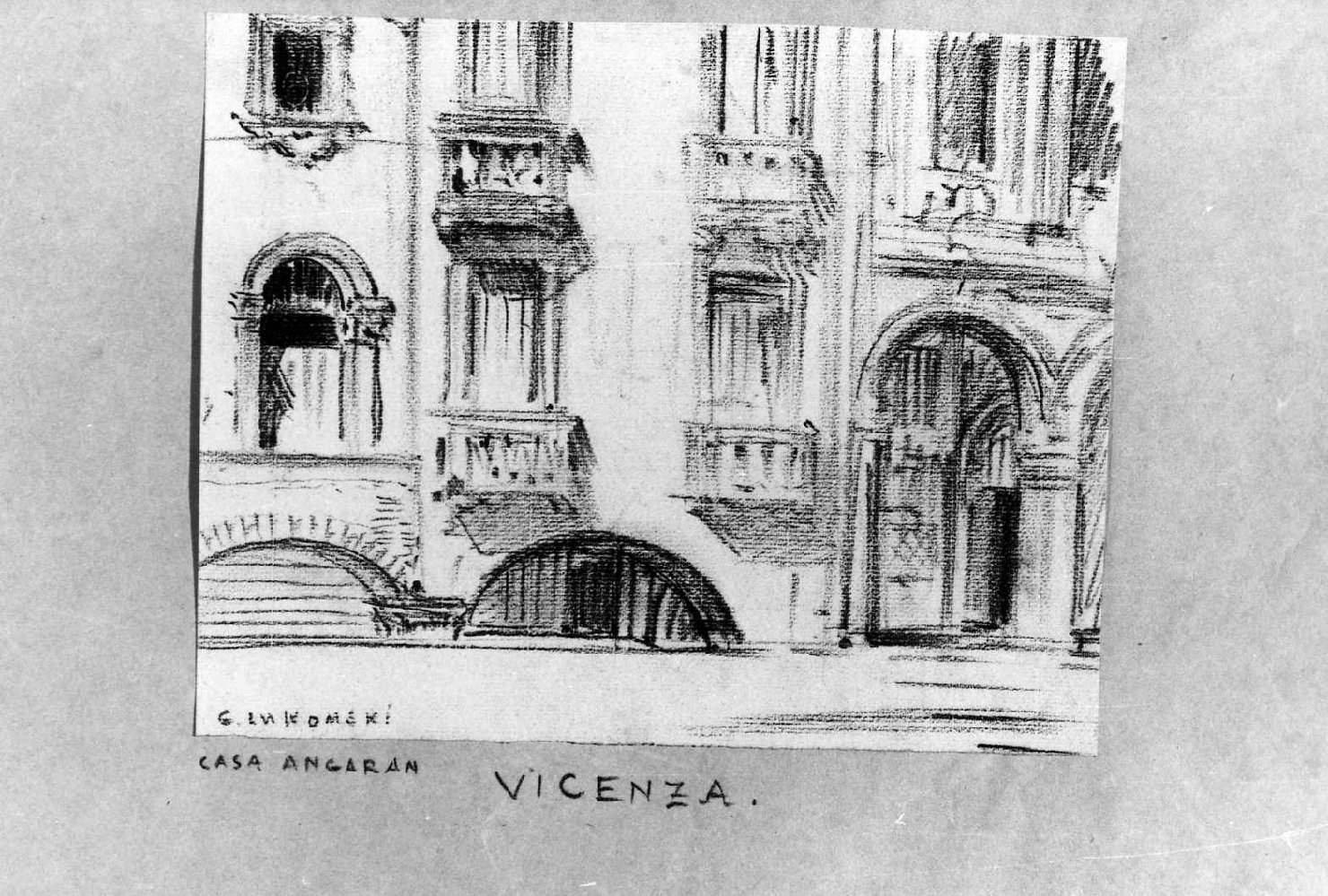 veduta di Vicenza (disegno) di Lukomsky Giorgio (sec. XX)