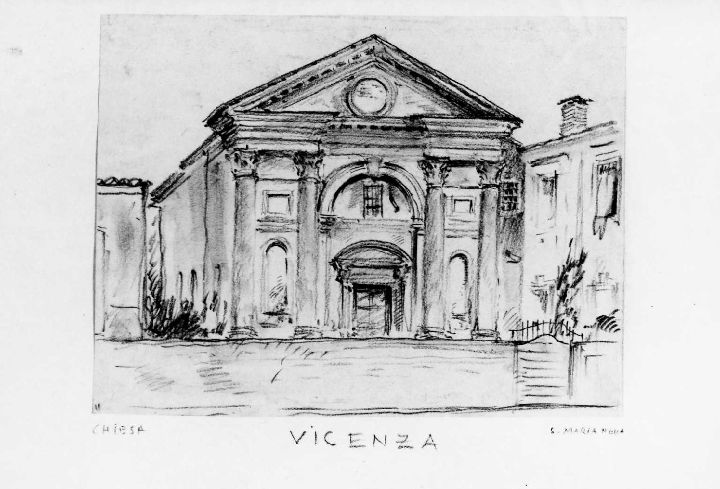 veduta di Vicenza (disegno) di Lukomsky Giorgio (sec. XX)