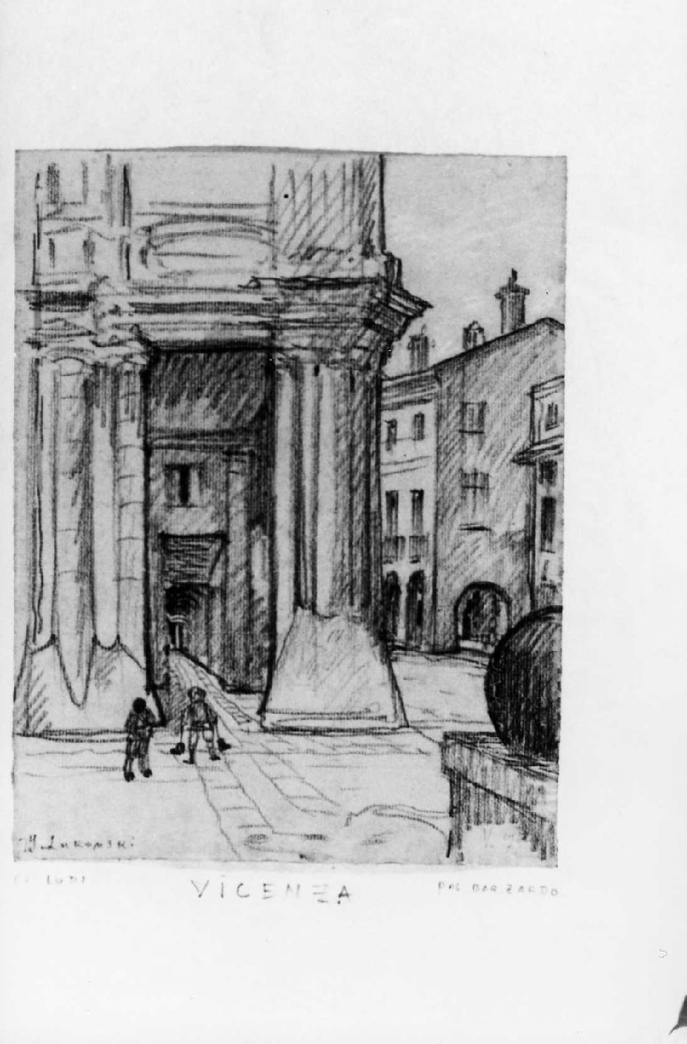 veduta di Vicenza (disegno) di Lukomsky Giorgio (sec. XX)