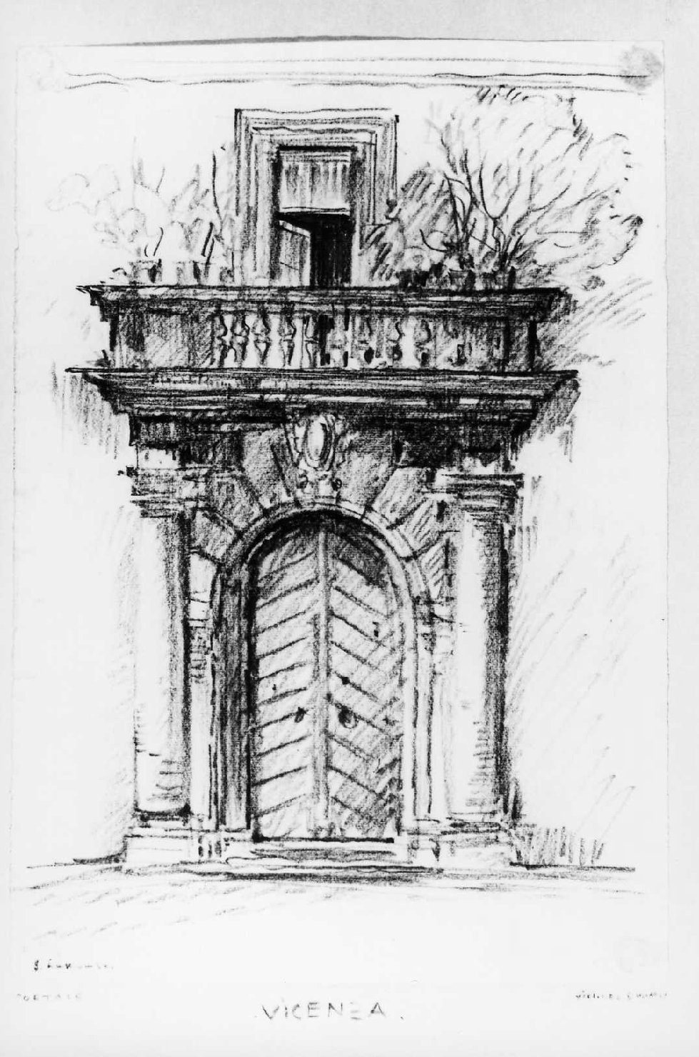 veduta di Vicenza (disegno) di Lukomsky Giorgio (sec. XX)