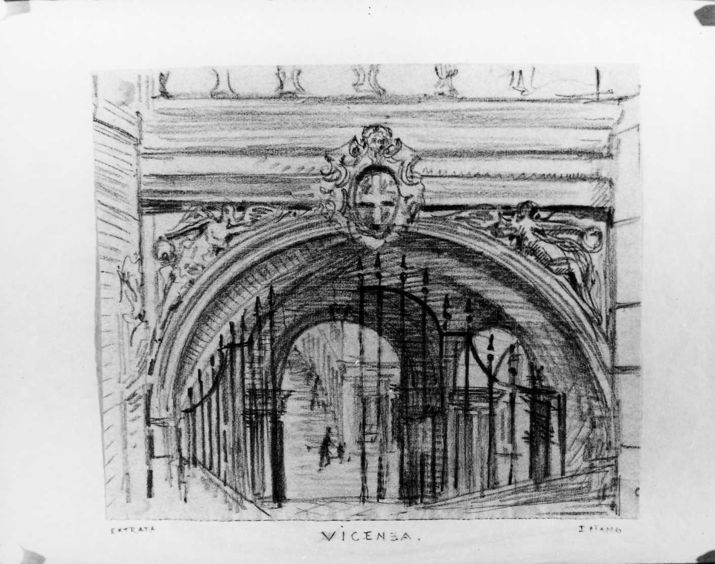 veduta di Vicenza (disegno) di Lukomsky Giorgio (sec. XX)
