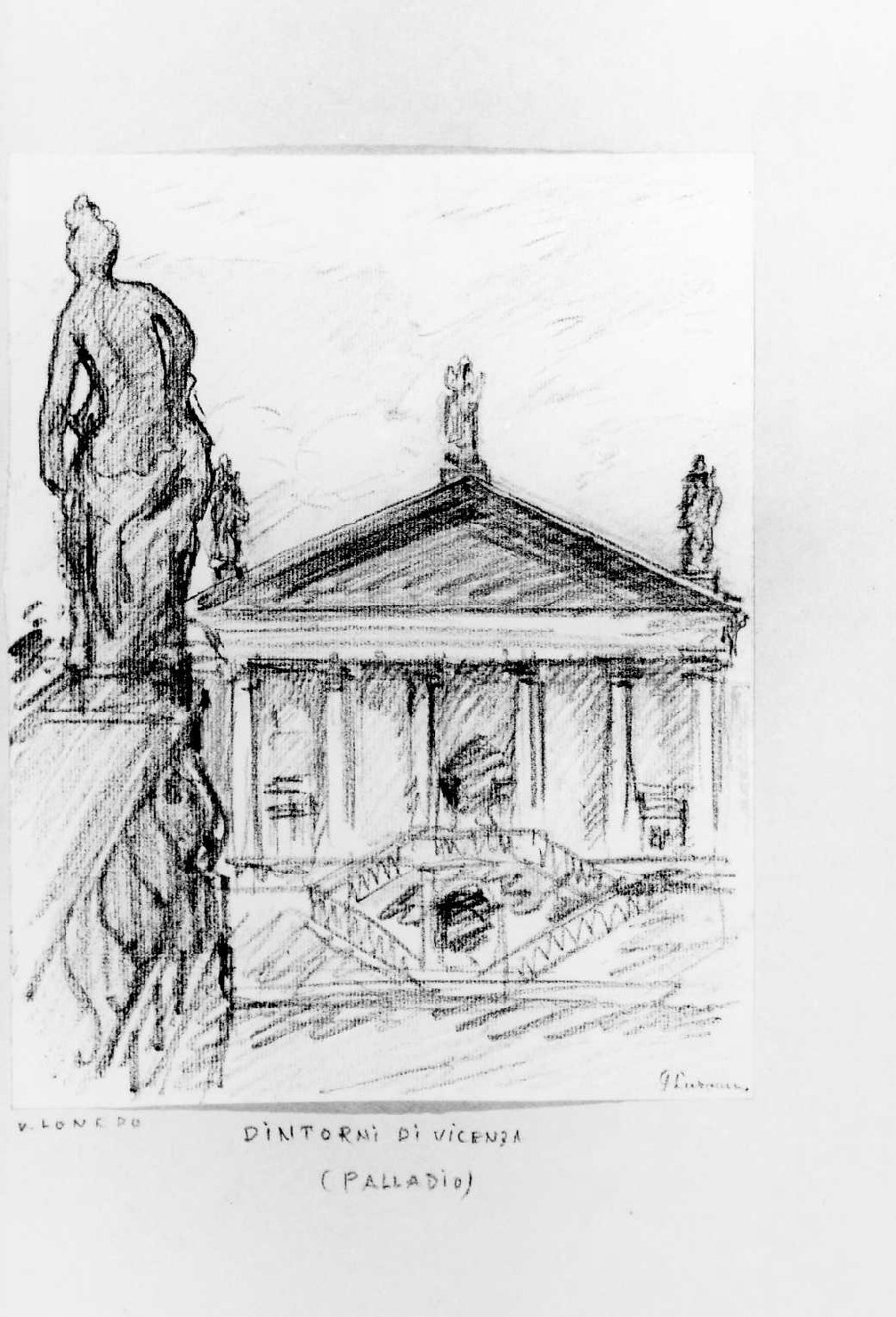 villa Piovene a Lonedo (VI) (disegno) di Lukomsky Giorgio (sec. XX)