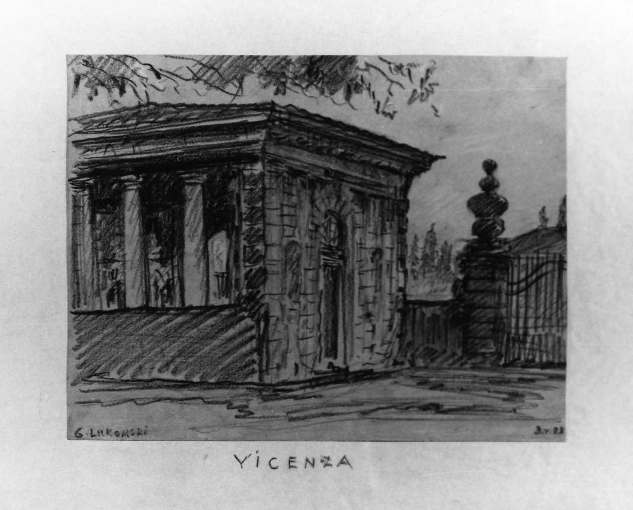 villa Valmarana ai Nani a Vicenza (disegno) di Lukomsky Giorgio (sec. XX)