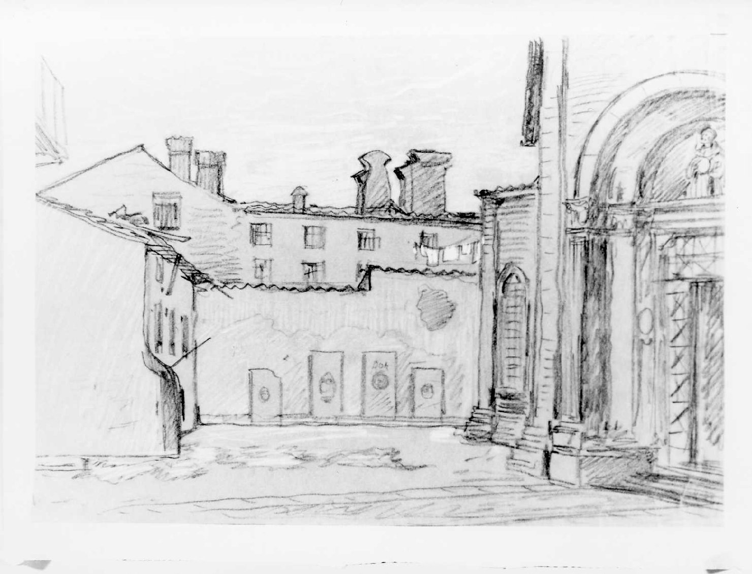 veduta di Vicenza (disegno) di Lukomsky Giorgio (sec. XX)