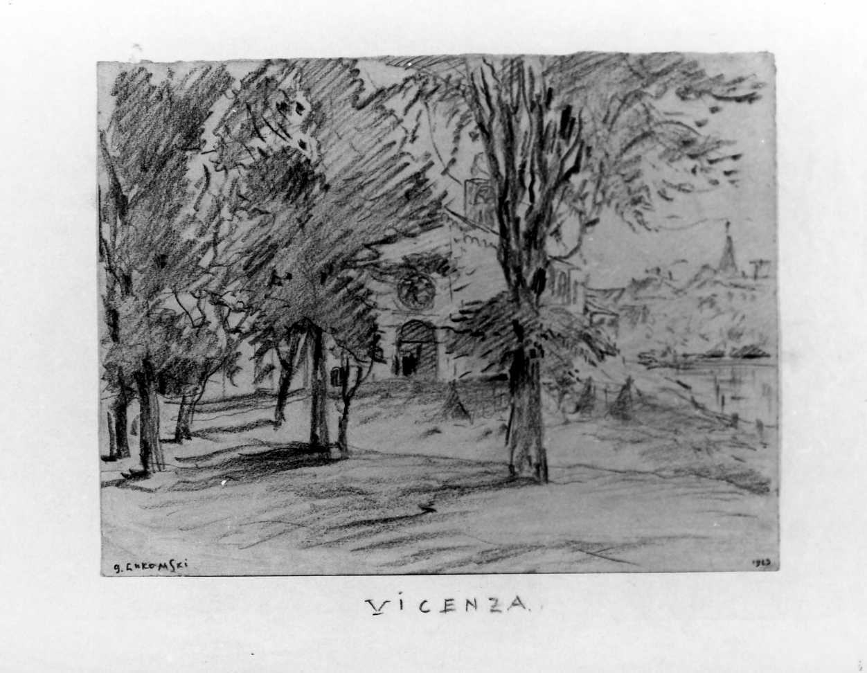 veduta di Vicenza (disegno) di Lukomsky Giorgio (sec. XX)