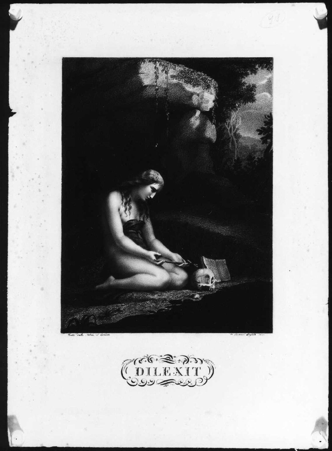 Santa Maria Maddalena penitente (disegno) di Busato Giovanni (sec. XIX)