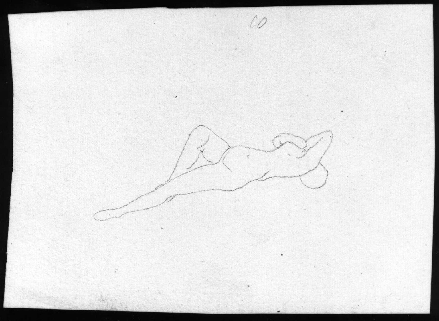 figura femminile distesa (disegno, serie) di Busato Giovanni (sec. XIX)