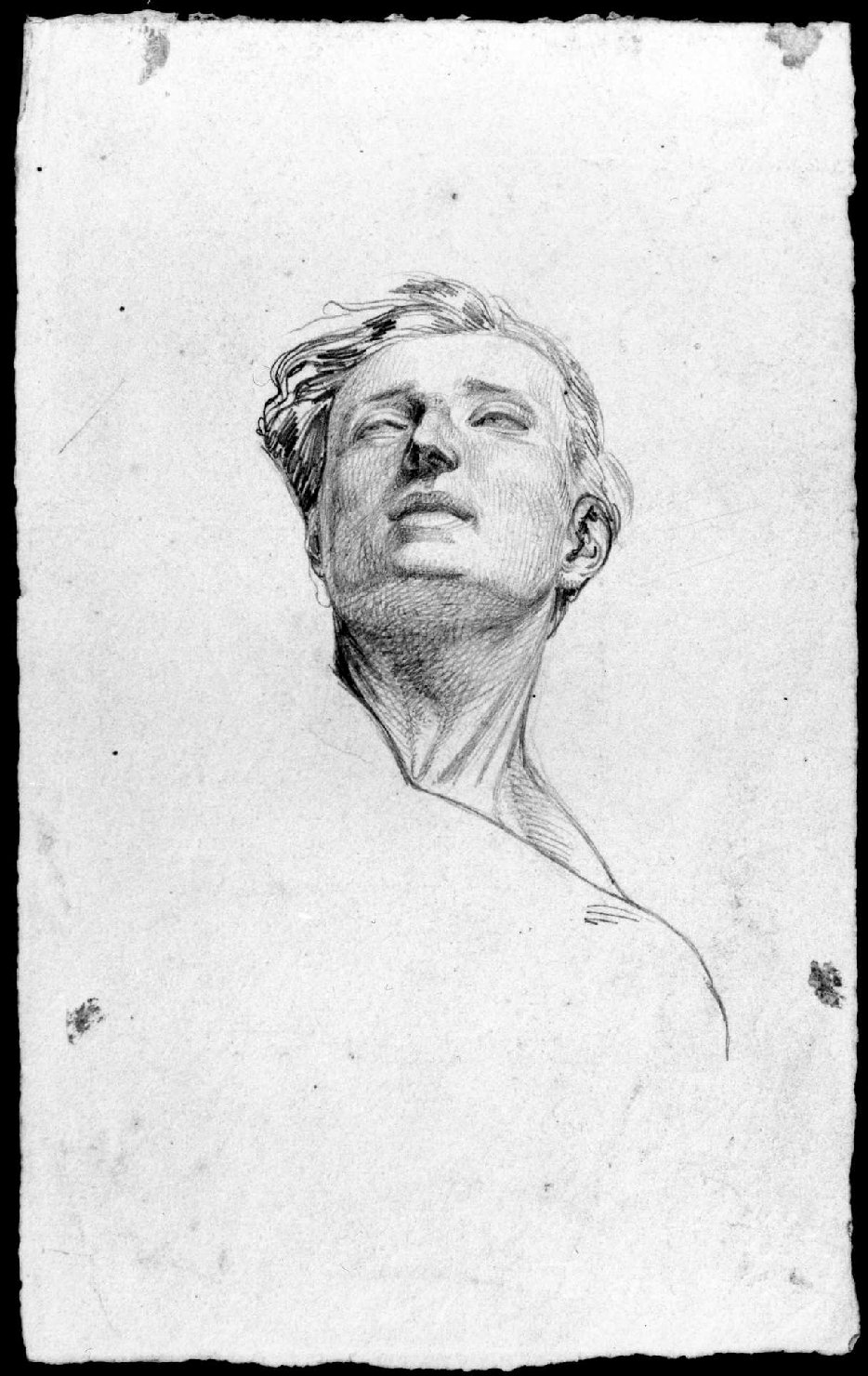 testa d'uomo (disegno, serie) di Busato Giovanni (sec. XIX)