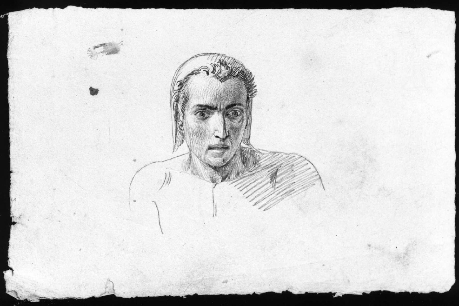 testa d'uomo (disegno, serie) di Busato Giovanni (sec. XIX)