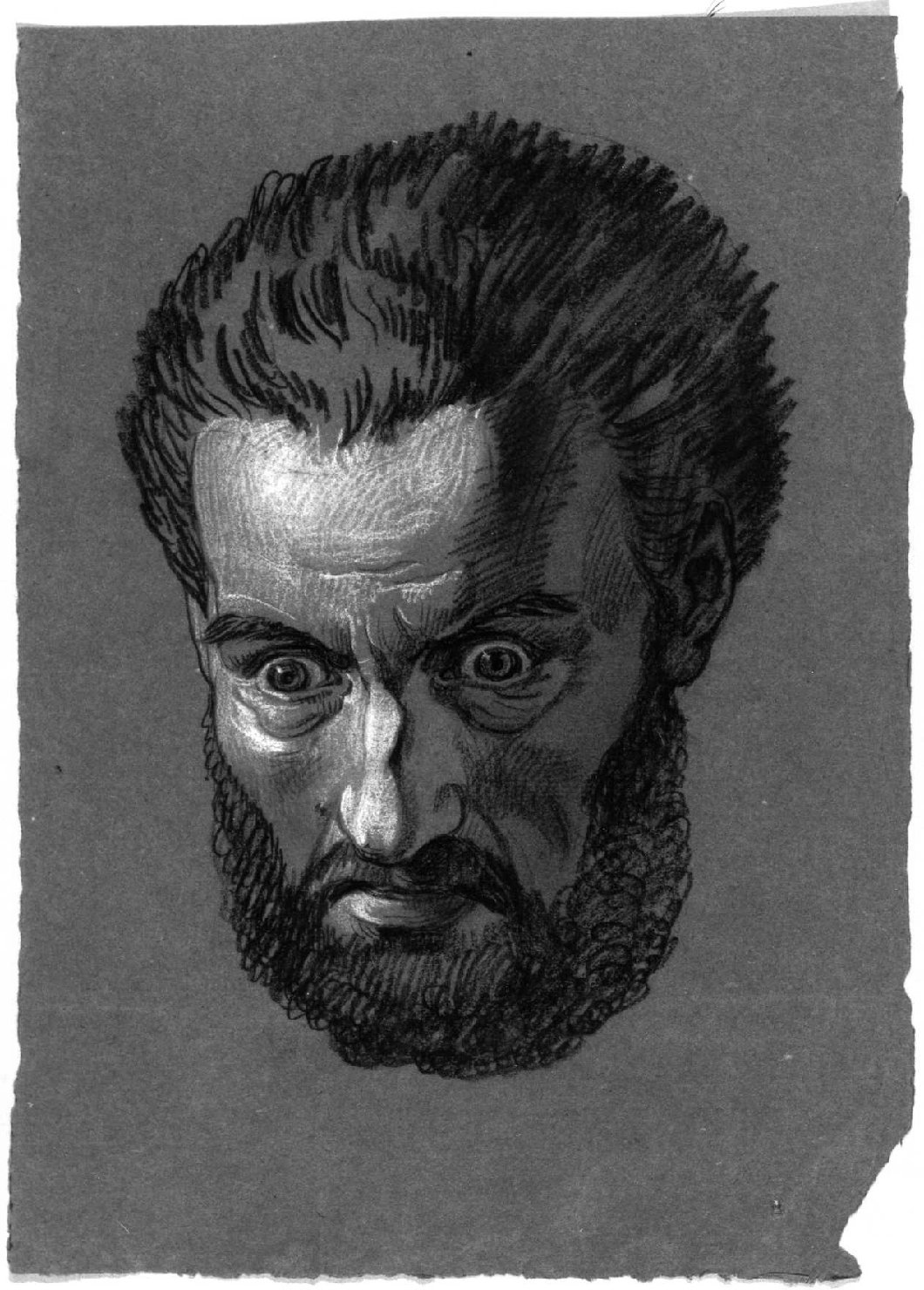 testa d'uomo (disegno, serie) di Busato Giovanni (sec. XIX)