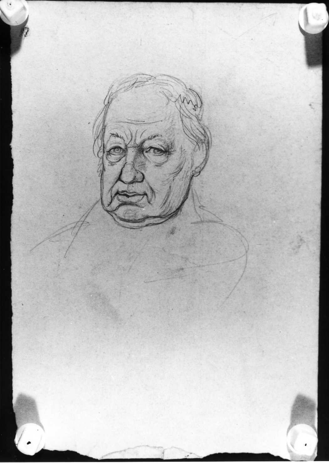 ritratto d'uomo (disegno, serie) di Busato Giovanni (sec. XIX)