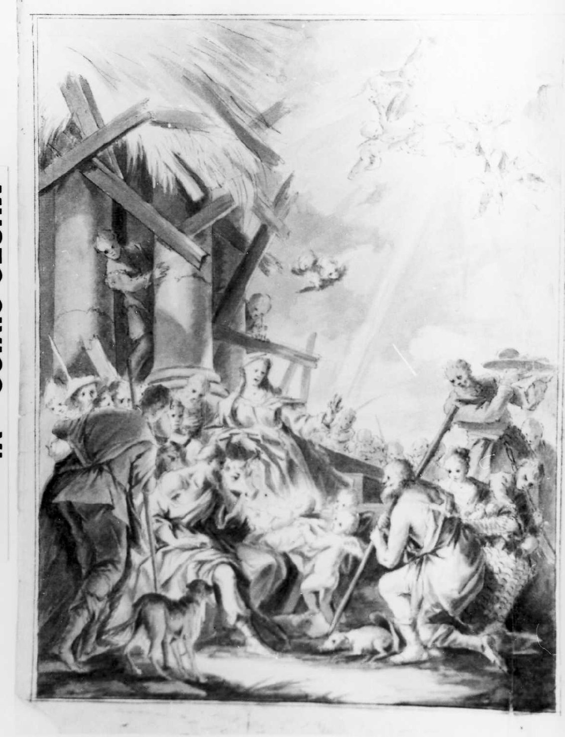 adorazione dei pastori (disegno) di De Pieri Giovanni Antonio detto Zoppo Vicentino (sec. XVIII)