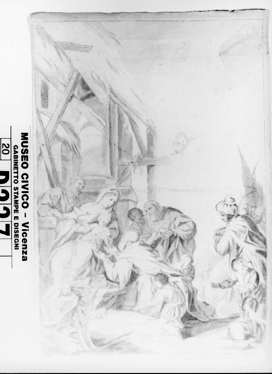 adorazione dei Re Magi (disegno) di De Pieri Giovanni Antonio detto Zoppo Vicentino (sec. XVIII)