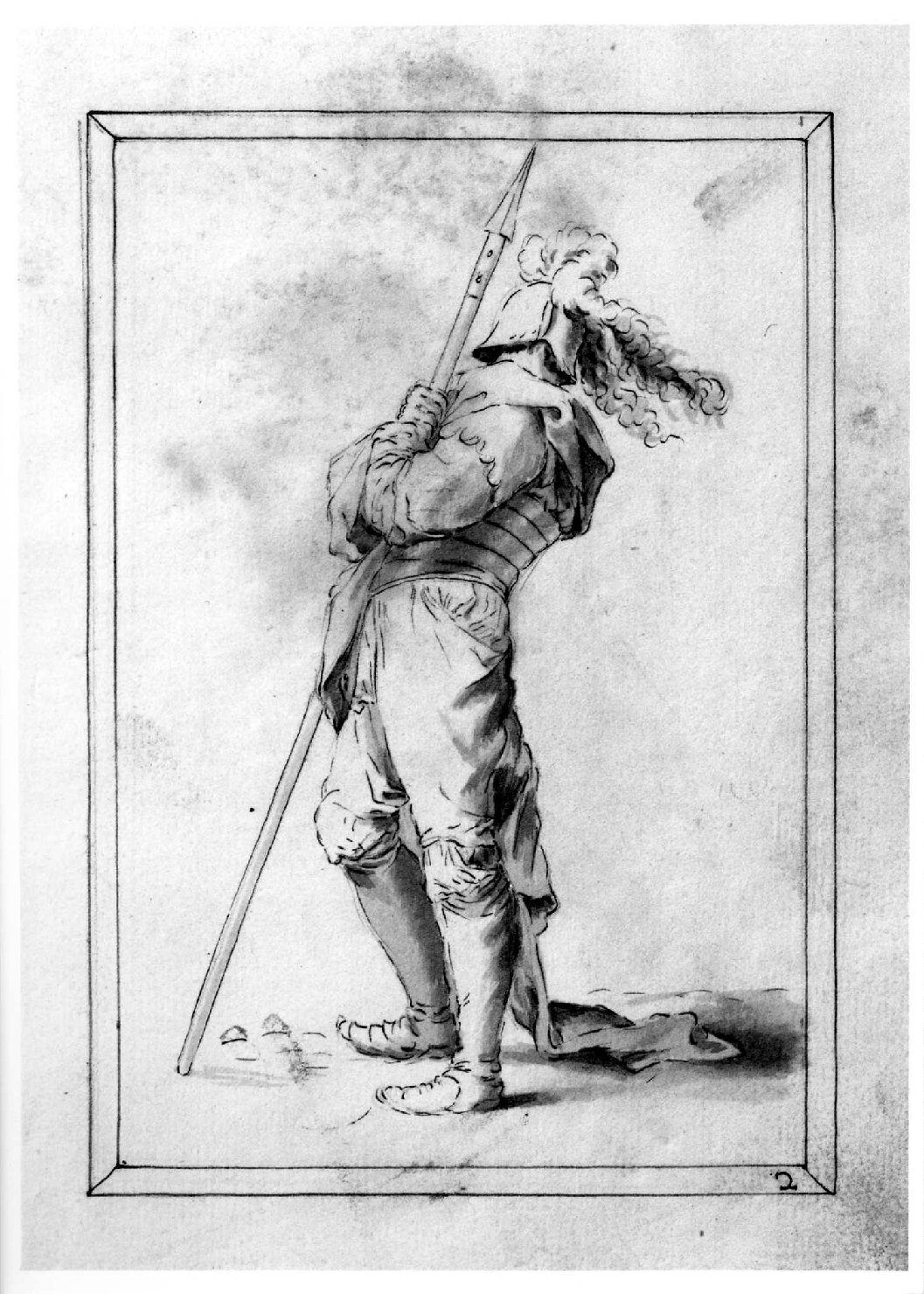 soldato (disegno, serie) di Marinali Francesco (sec. XVIII)