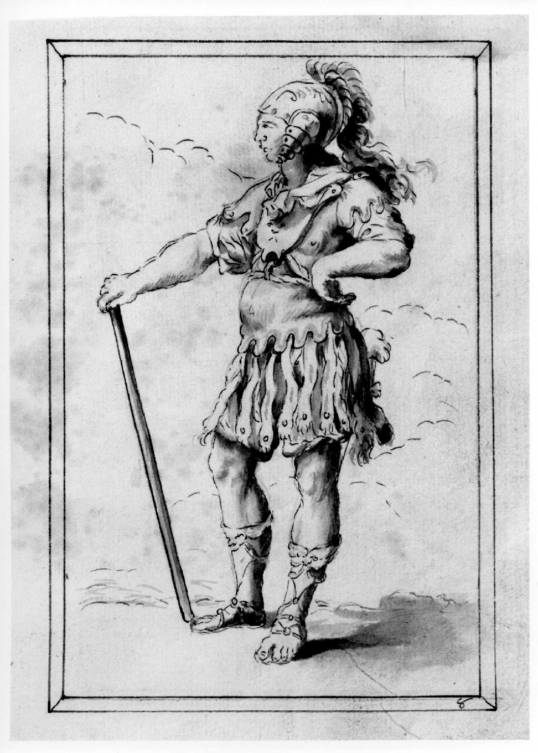 soldato (disegno, serie) di Marinali Francesco (sec. XVIII)