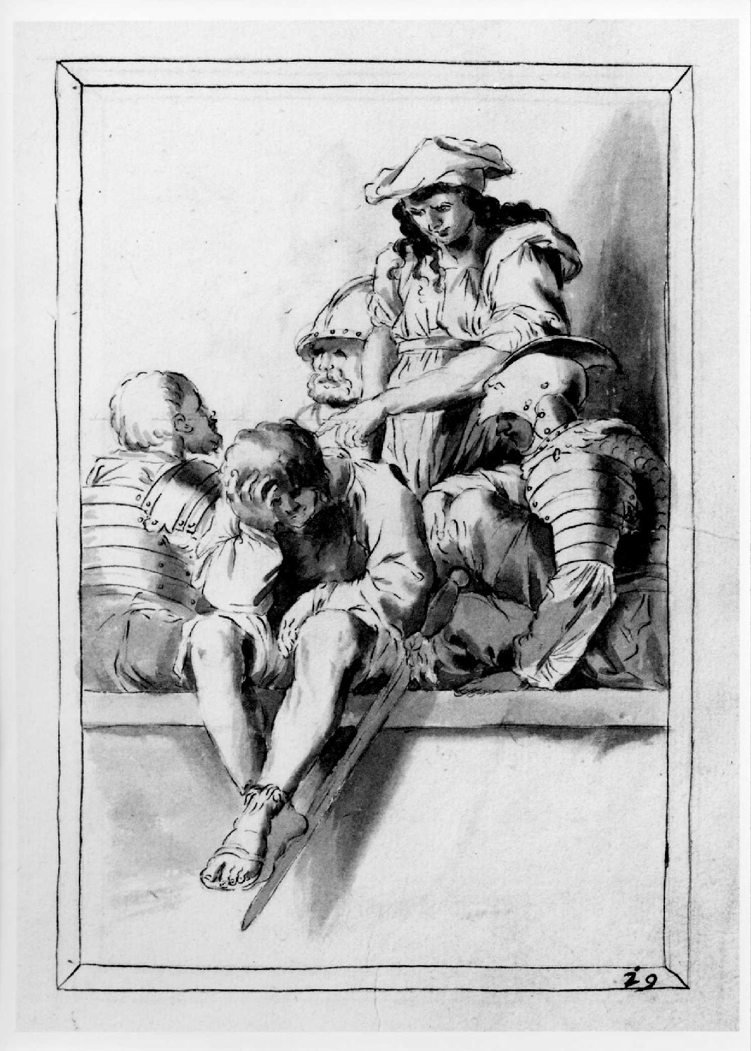 soldati (disegno, serie) di Marinali Francesco (sec. XVIII)