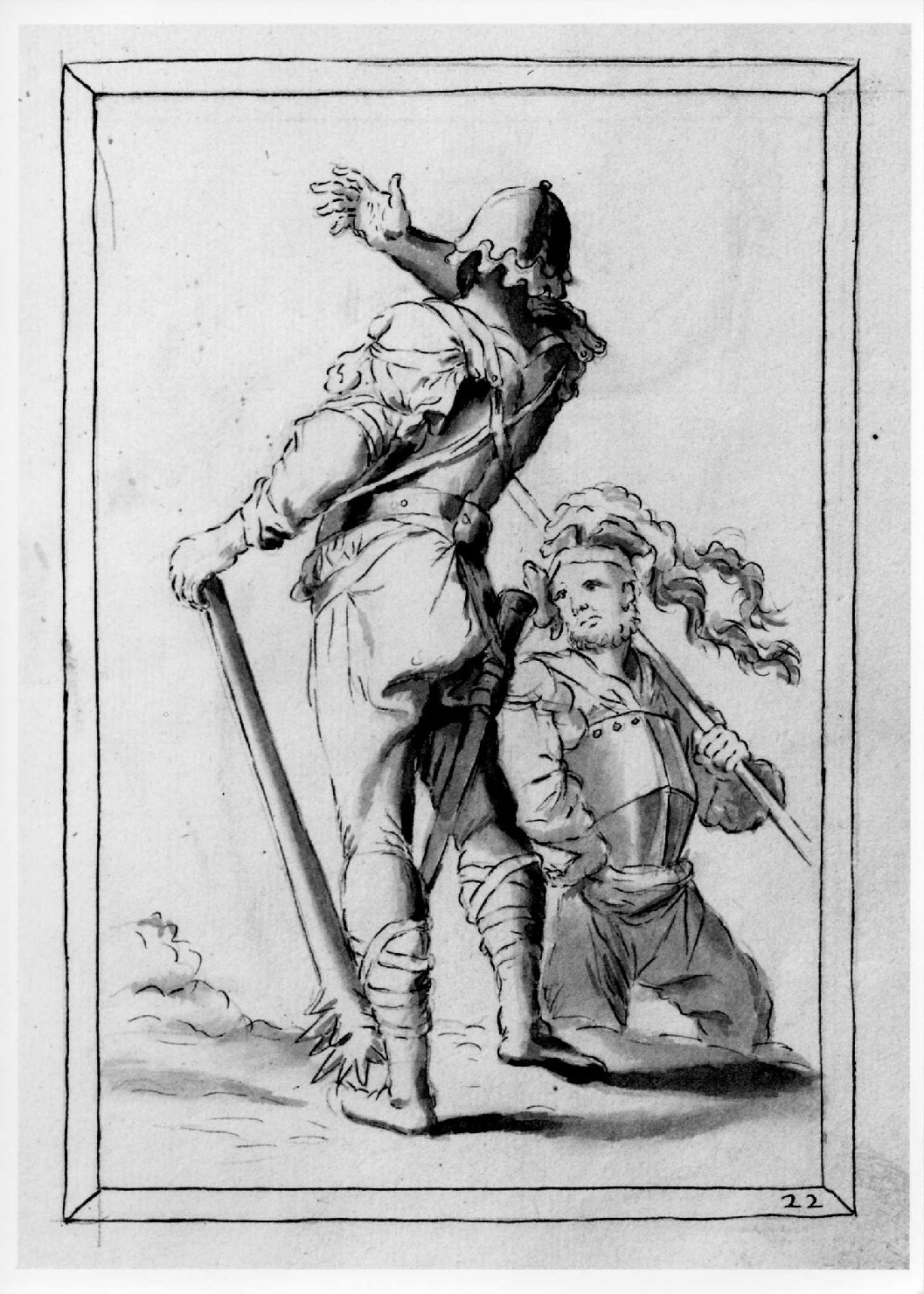soldati (disegno, serie) di Marinali Francesco (sec. XVIII)